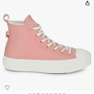 Pink Platform Fur Lined Converse